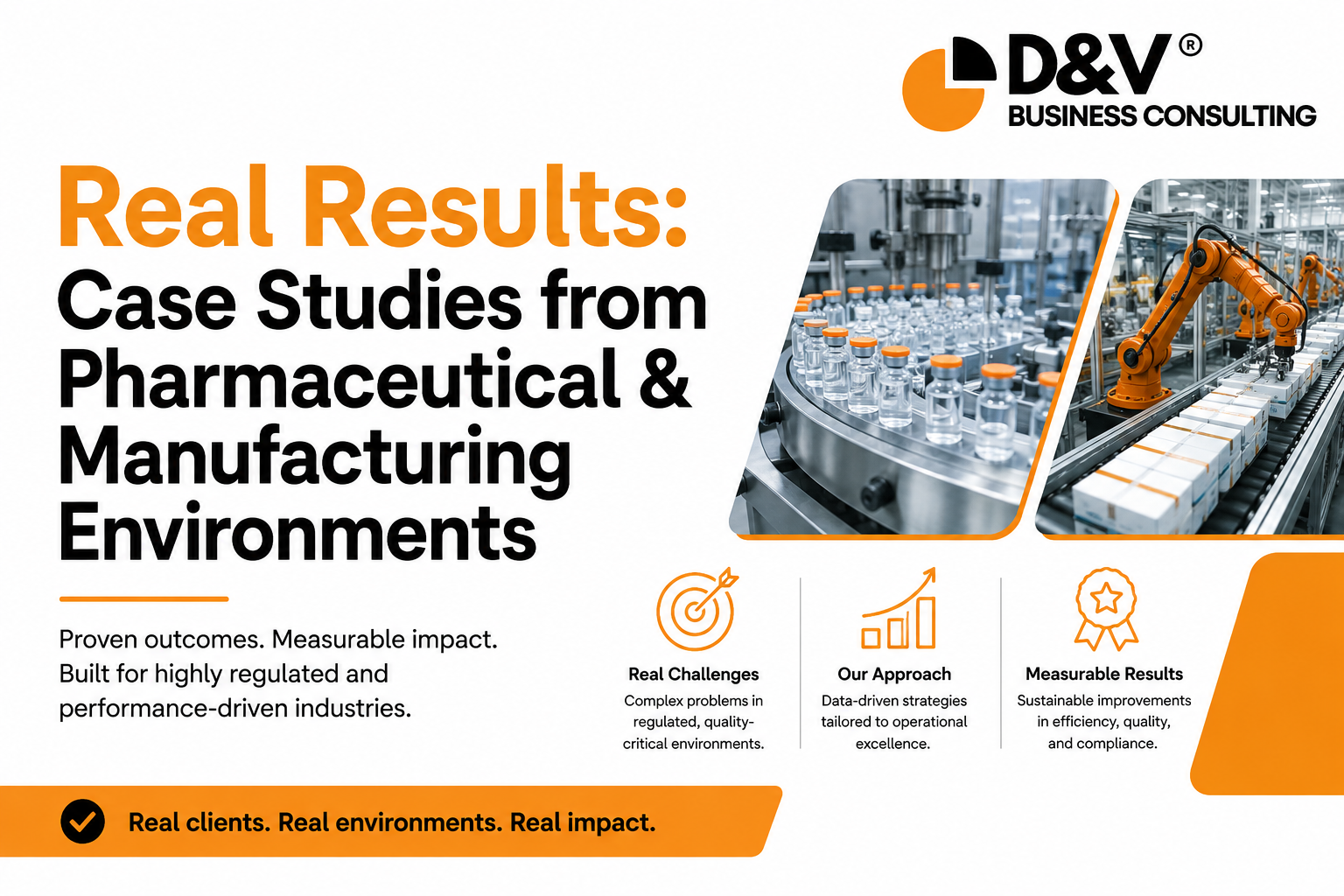 Real Results Case Studies from Pharmaceutical & Manufacturing Environments
