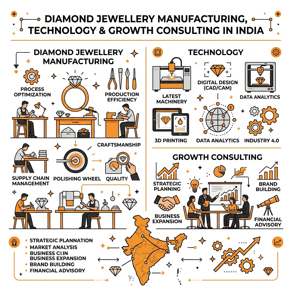 Diamond Jewellery Manufacturing, Technology & Growth Consulting in India